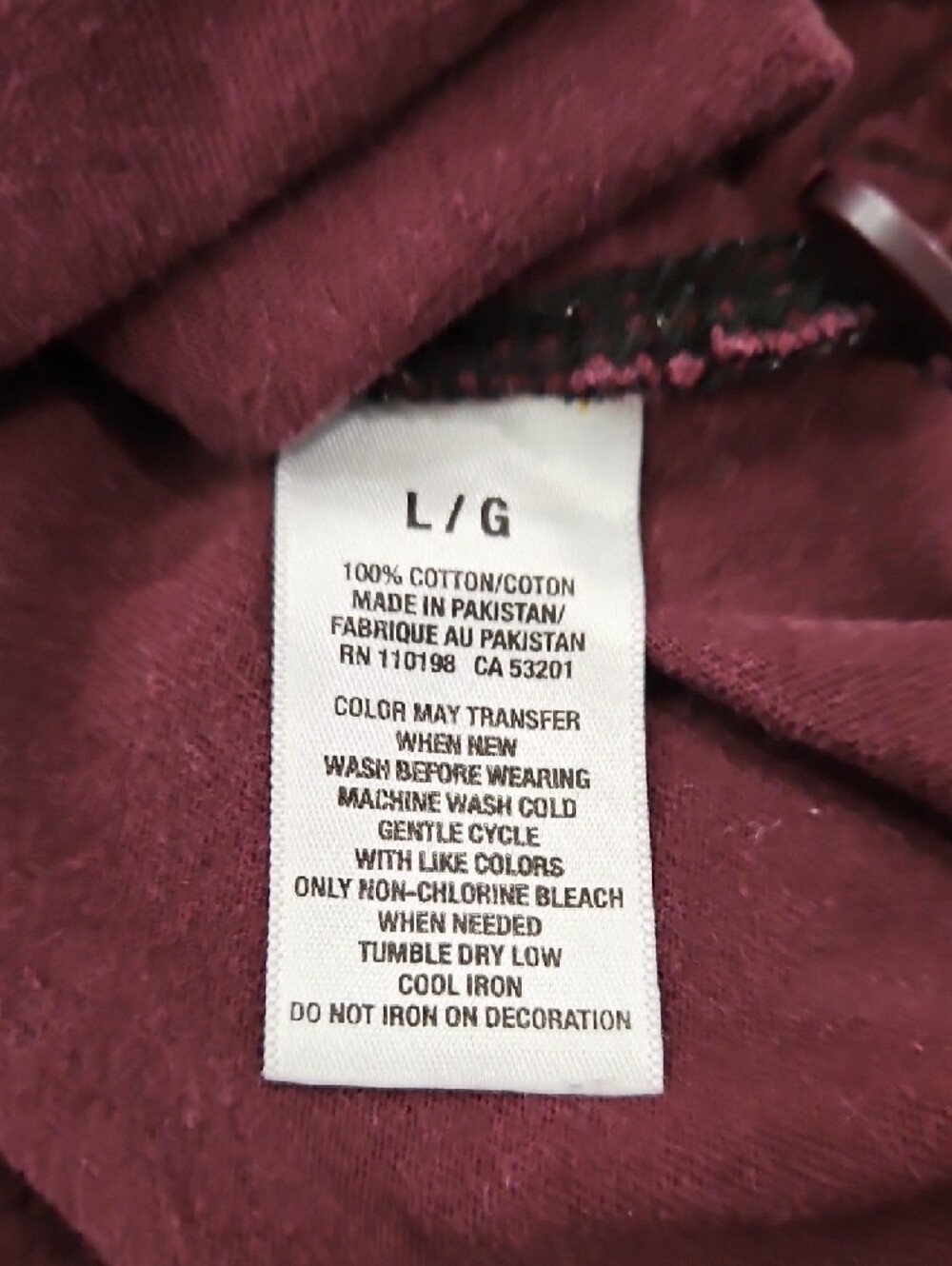 AERO Burgundy Long Sleeve Henley Shirt - Picture 3 of 5